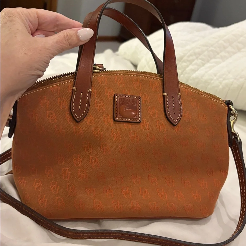 Dooney & Bourke Ruby mini Satchel Crossbody Bag in burnt orange/rust brown - Picture 1 of 16